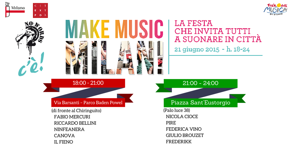 NoWordsEvents's tweet image. Presenti a @MakeMusicMilan