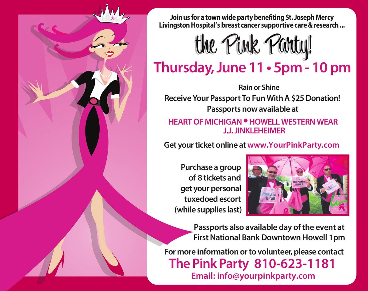FIPPrint's tweet image. We are excited for the Pink Party tonight in @DowntownHowell