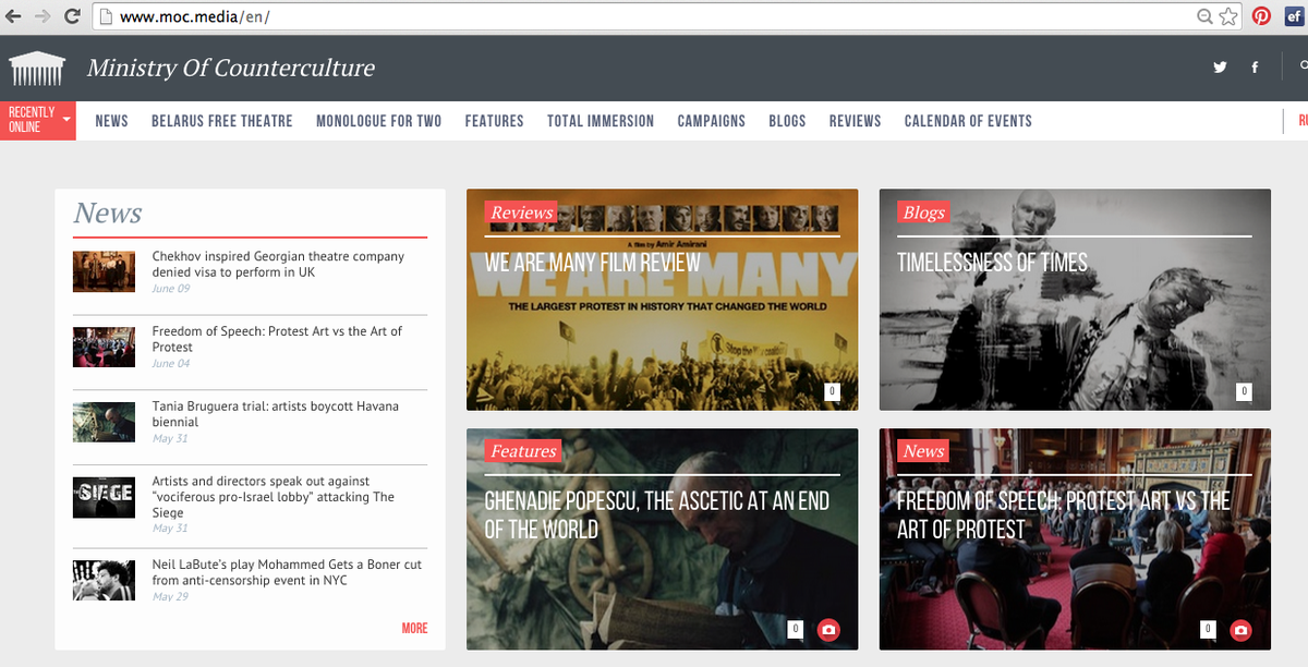 Belarus Free Theatre (@bfreetheatre) on Twitter photo Today we launched #MinistryofCounterculture + invite you to come have a look! moc.media/en <a href="/ctrl_culture/">#STAGINGAREVOLUTION</a> Today we launched #MinistryofCounterculture + invite you to come have a look! moc.media/en <a href="/ctrl_culture/">#STAGINGAREVOLUTION</a>