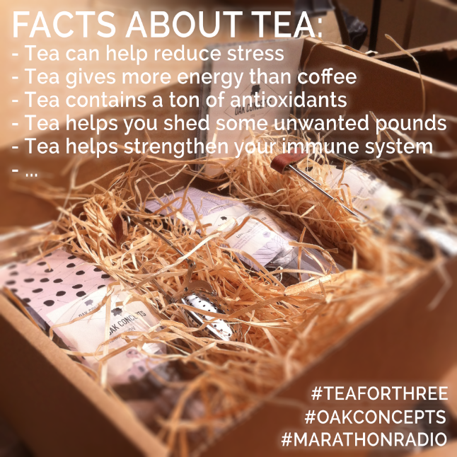 oakconcepts's tweet photo. Vrees niet @evadaeleman , @petervandeveire &amp; @tomdecock , help is on it's way! #teaforthree #maranthonradio #oaktea http://t.co/ccVtly8pmX