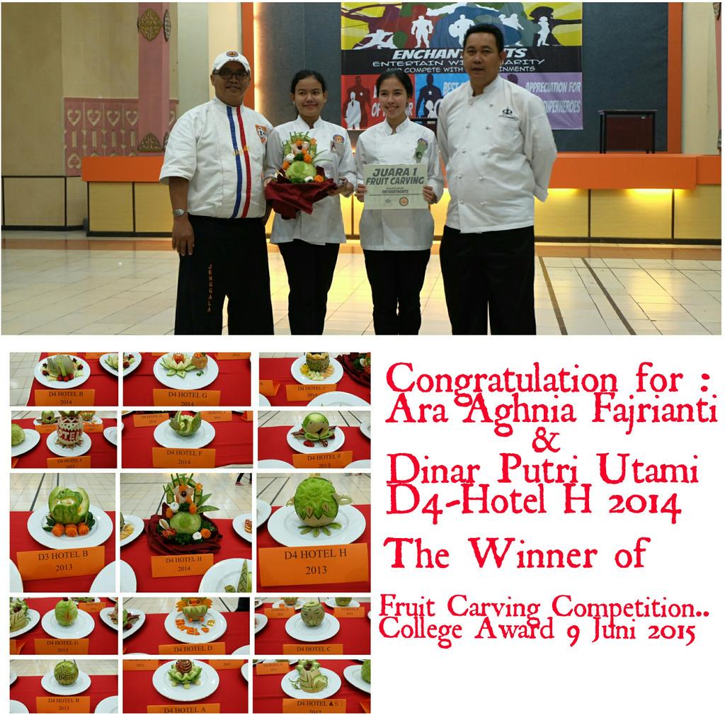 COLLEGE AWARD 2015..
Fruit Carving competition, 9 Juni..
:)