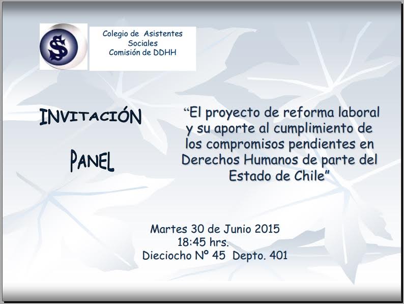 Difundimos conversatorio sobre la Reforma Laboral y DDHH organizado por el Colegio de Asistentes Sociales!