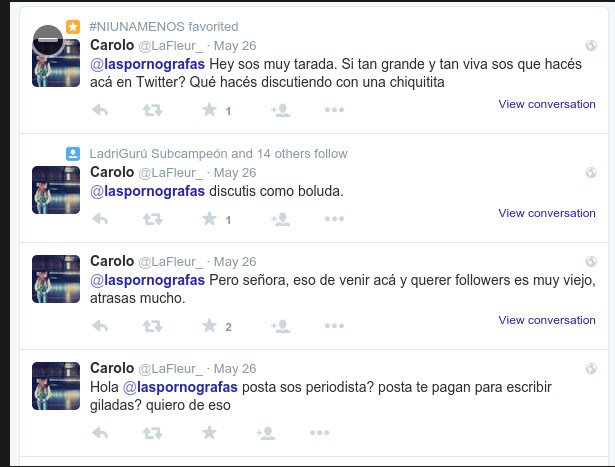 laspornografas's tweet image. La hipocresía no tiene límite @LaFleur_ en @HablameBienBA promueve una página en contra de la violencia verbal