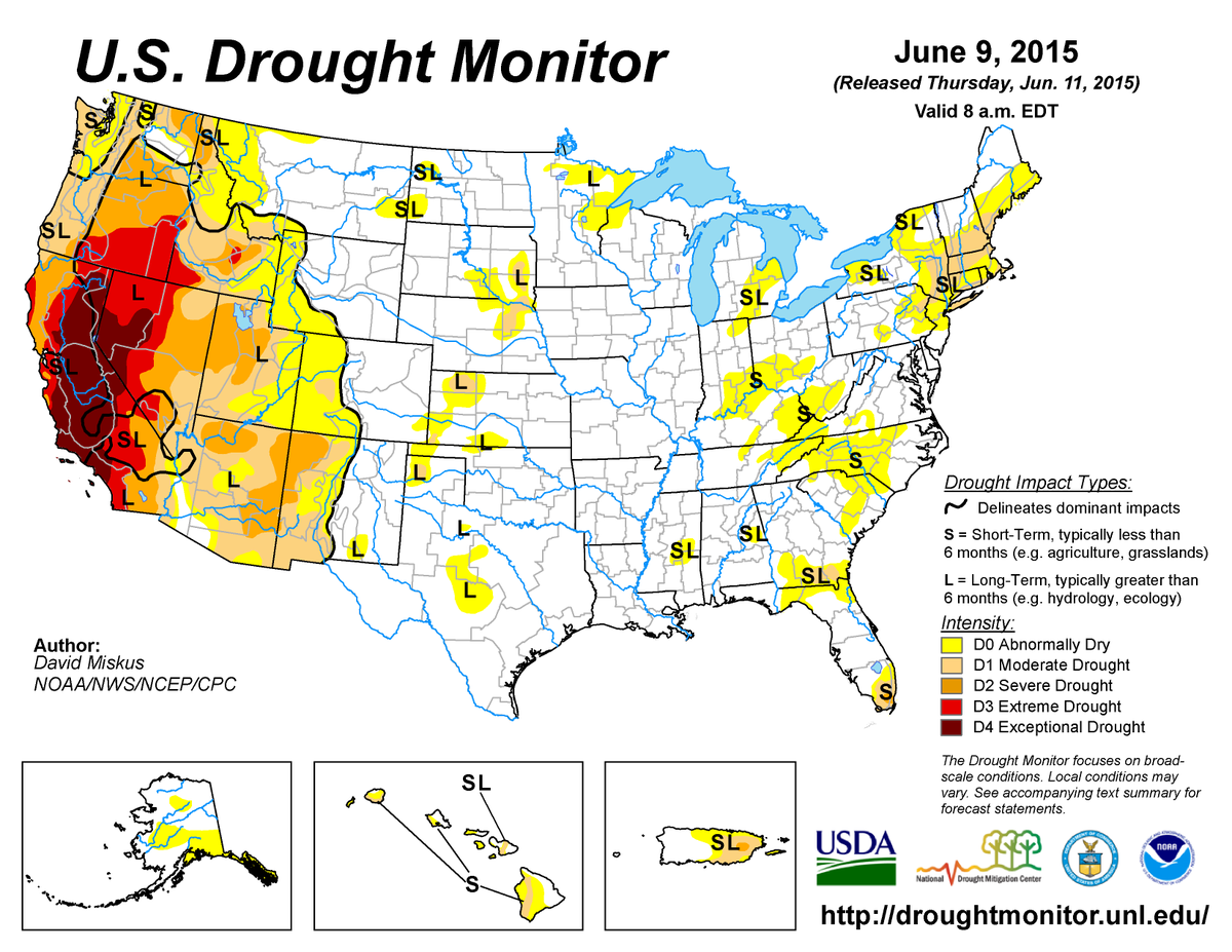 NOAA's tweet image. For nat'l #drought data + more state/region maps &amp;amp; stats, pls see droughtmonitor.unl.edu #DroughtMonitor @DroughtGov