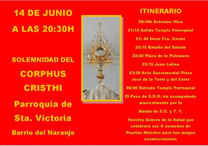 ¡Acompaña a Jesús Sacramentado por las calles de tu barrio! @GentedePaz1940 @BCTsaludcordoba <a href="/SaludPuertasAb/">SaludPuertasAbiertas</a>