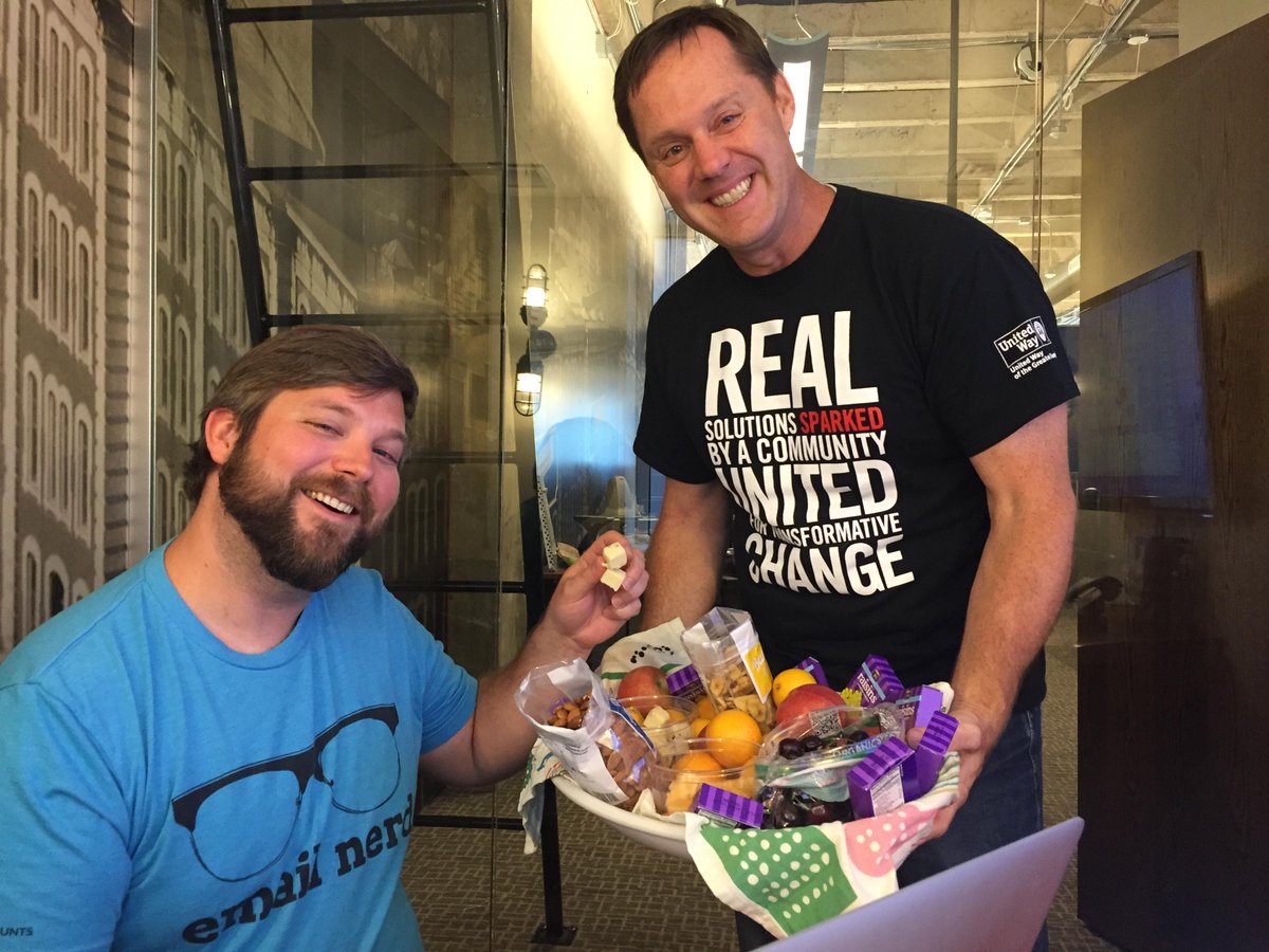 .<a href="/windsorcircle/">Windsor Circle</a> CEO <a href="/M_D_Williamson/">Matt Williamson</a> handing out healthy snacks, and it's not even #wellnesswednesday!
