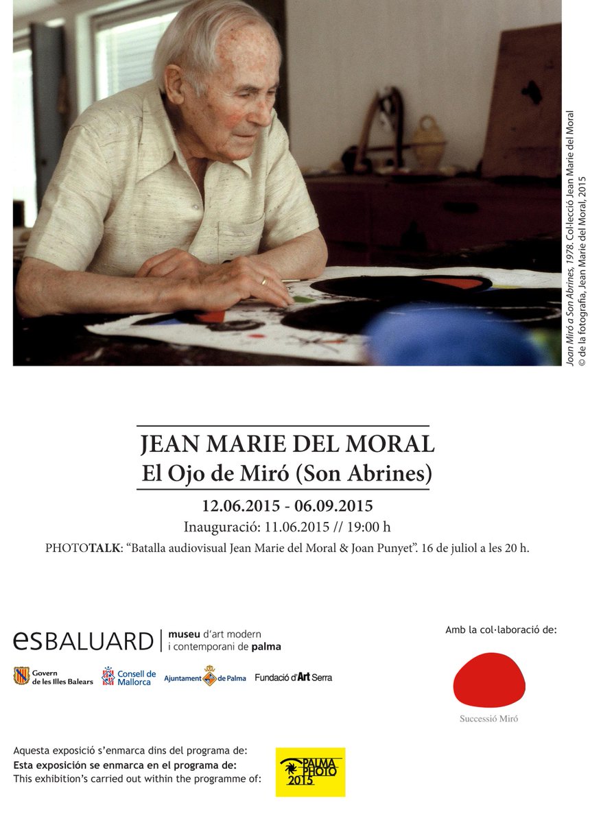 esbaluardmuseu's tweet photo. A punt per a la inauguració «El ojo de Miró» de Jean Marie del Moral i Joan Punyet #PalmaPhoto http://t.co/0pNSJlYQ3i http://t.co/XpQeHxLNPN