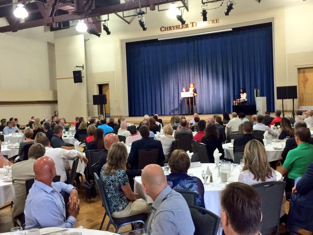 Great turnout to hear <a href="/christyclarkbc/">Christy Clark</a> for Chamber event. <a href="/parksvillechmbr/">Parksville & District Chamber of Commerce</a> <a href="/NanaimoChamber/">Nanaimo Chamber</a> <a href="/qbchamber/">Qualicum Beach Chamber of Commerce</a> <a href="/Stilwell2013/">MinErv</a>