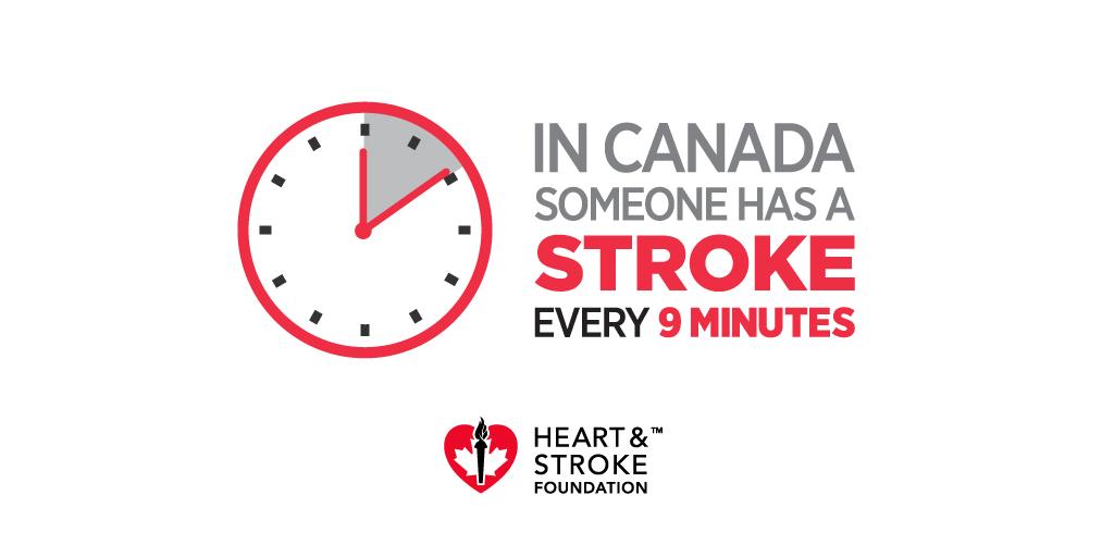 HeartandStroke's tweet image. In #Canada someone has a stroke every 9 minutes. #ActFAST &amp;amp; #CreateSurvivors