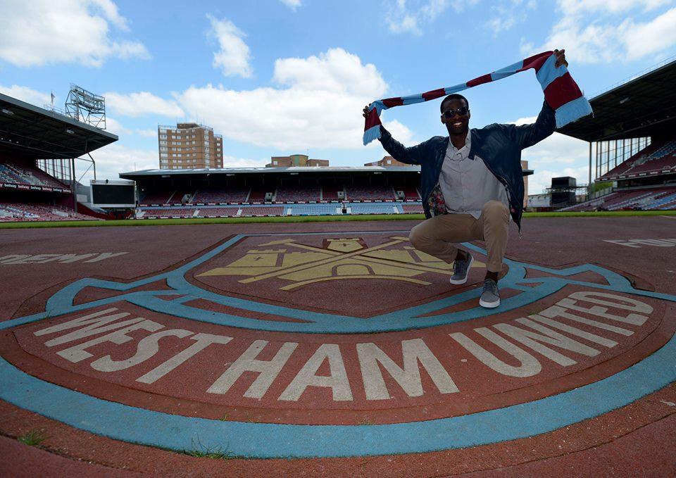 Obiang14's tweet image. Yesterday I spent my first hours at Boleyn Ground. So excited to start this new challenge as a hammer! #COYI