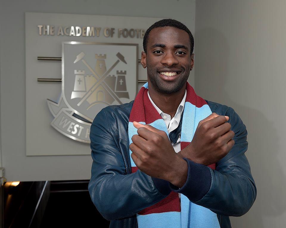 Obiang14's tweet image. Yesterday I spent my first hours at Boleyn Ground. So excited to start this new challenge as a hammer! #COYI