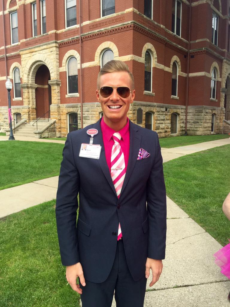 Exec Dir, <a href="/bryntlyshane/">Brynt Ellis</a> preparing to thank the Pink Party for their contributions to our breast health services.