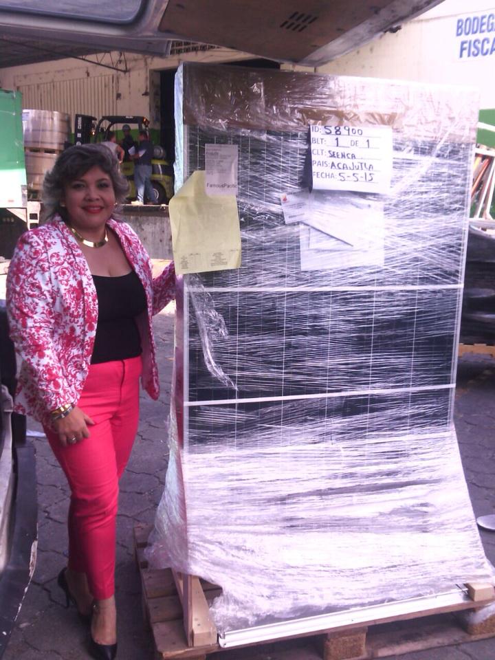 mdamiaans's tweet image. The first import of solars in El Salvador of seenca