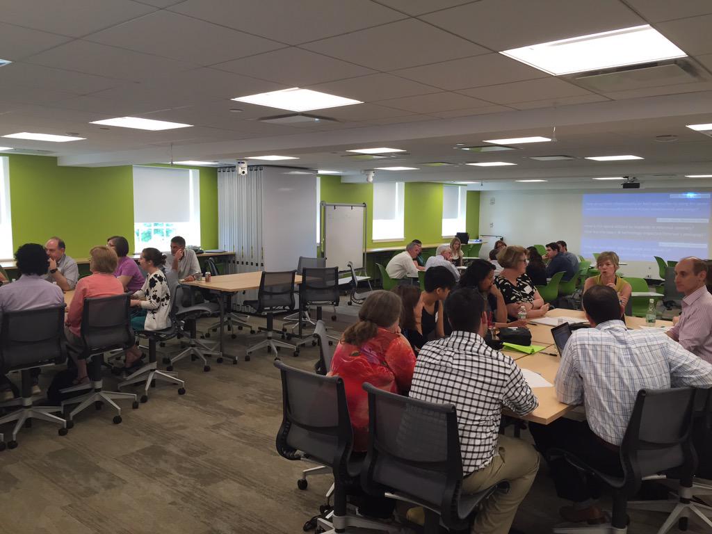 HarvardHILT's tweet photo. We are working in small groups on 3 campus assessment use cases #HarvardLearningSpaces http://t.co/grvHvFz46m