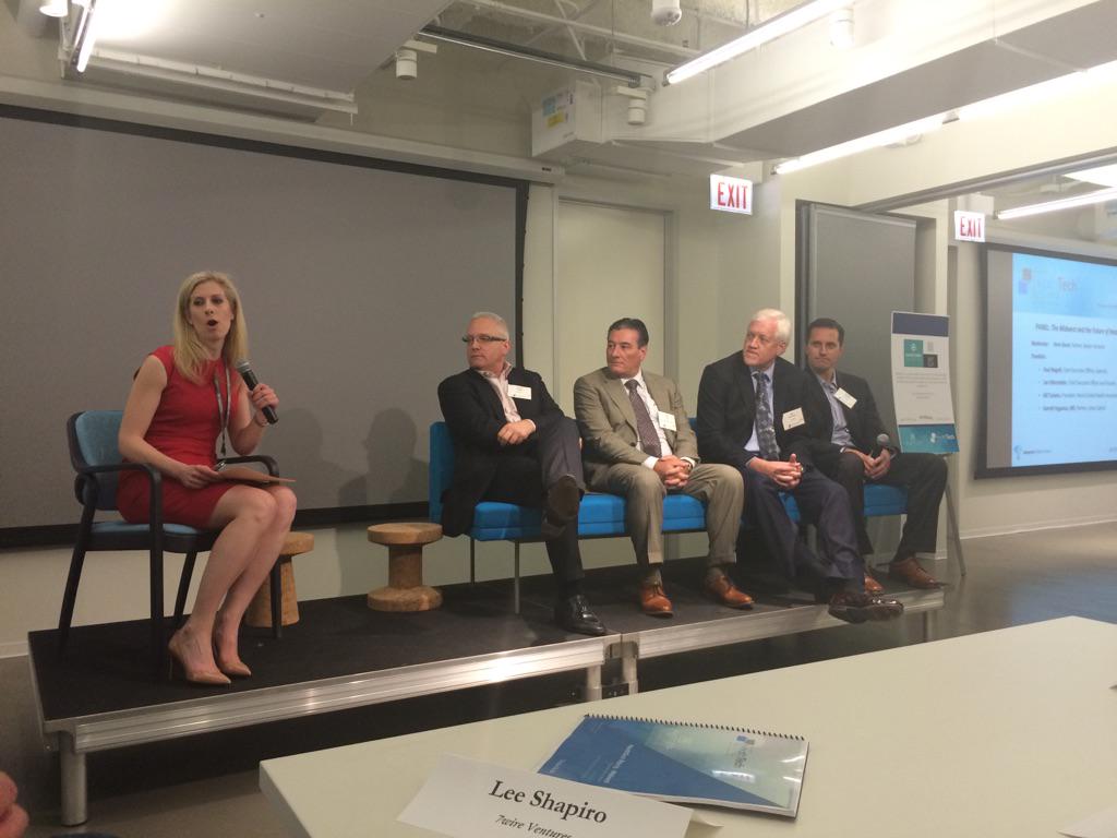 Drinker_Health's tweet photo. Anne Sissel moderates our first panel - The Midwest & The Future of #HealthTech #HTRising http://t.co/7GbjUcgzew