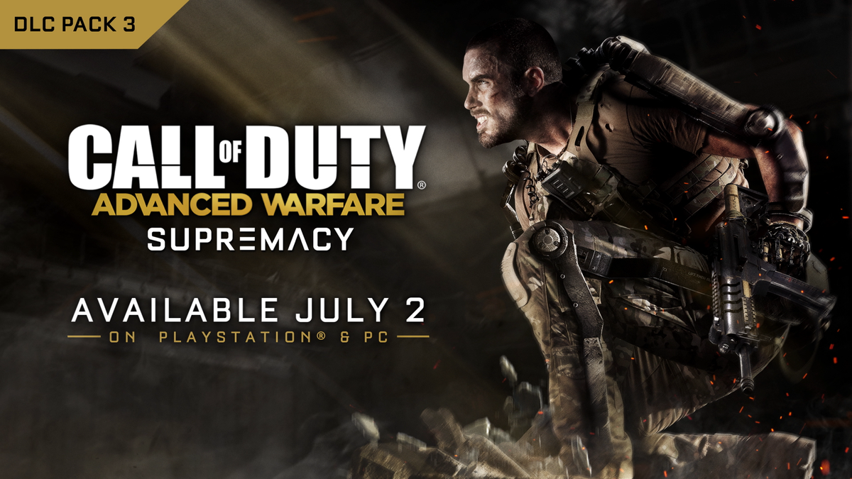 CallofDuty's tweet photo. PSN/PC - #AWSupremacy's Compound, Kremlin, Skyrise, Parliament, and #ExoZombies: Carrier drop July 2nd. http://t.co/tSDR3dfGbE