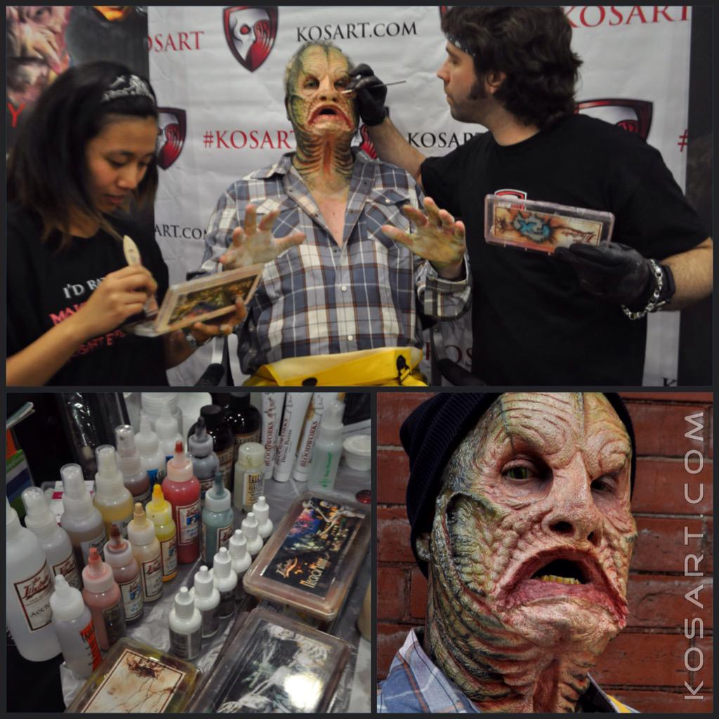 KOSARTstudios's tweet photo. Using @ppiproducts to make our #INNSMOUTH #deepone with @jaeraele at @MidwestHaunters con! #FaceOff #tbt #mhc2015 http://t.co/r8hOyZwVlM