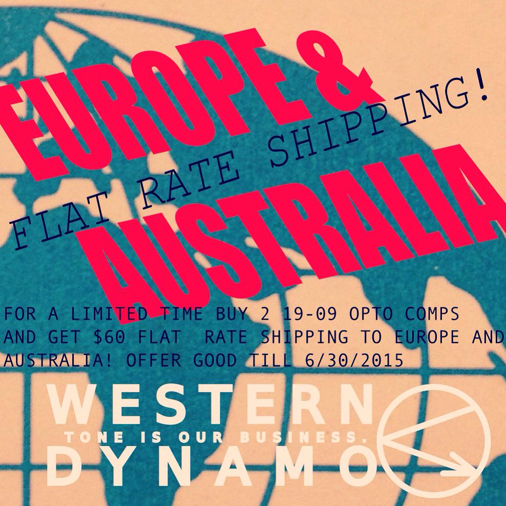 WesternDynamo's tweet photo. Buy 2 of our 1909 Opto Comps get $60 flat rate shipping to Europe and Australia! Offer good till June 30! #studiolife http://t.co/6DxEnnjXKO