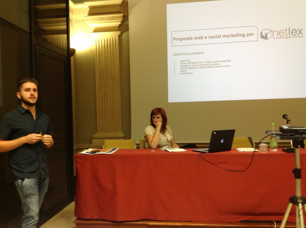 dolabschool's tweet photo. Siamo alle presentazioni! Blu Team presenta il lavoro a @NetLexWeb. @FFabrocile portavoce! #dolabfaremktg http://t.co/E2BQKV2UOz