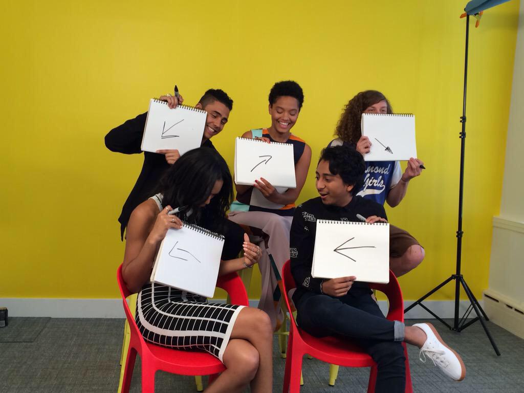 QuincyUpdate's tweet photo. More pictures of the #DopeMovie cast today at BuzzFeed NY. http://t.co/nwLHwtw0ry