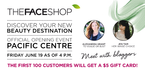 thefaceshopCAN's tweet photo. Official Opening Event @pacificcentre with @ToVogueOrBust & @herwaisechoice! #MiniFacials #ExclusivePromos #Mocktails http://t.co/TpDnAAHLFP
