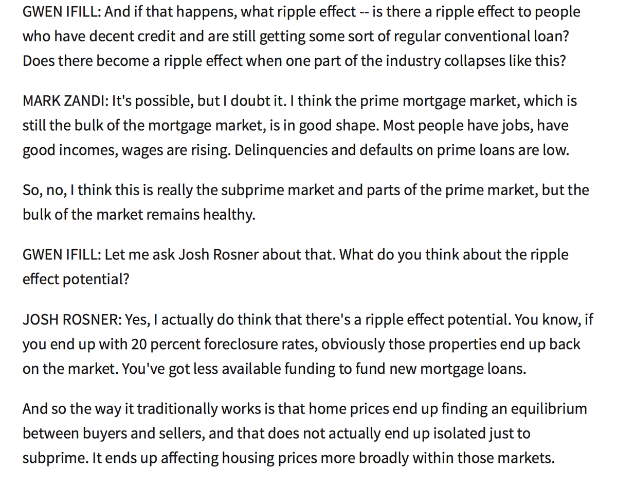 JoshRosner's tweet photo. You sure you should listen to Zandi on restructuring mortgage markets? @SenBobCorker '07: http://t.co/hgqZnTV9sF http://t.co/3lwi3b5OBu