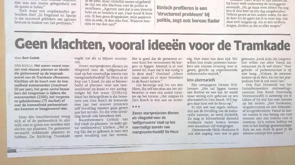Mooi stuk in het <a href="/brabantsdagblad/">Brabants Dagblad</a> van vandaag over de inspraakavond <a href="/Tramkade/">Tramkade</a>.