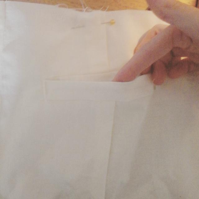 hannahgracey31's tweet image. Practice of my welt pockets :)