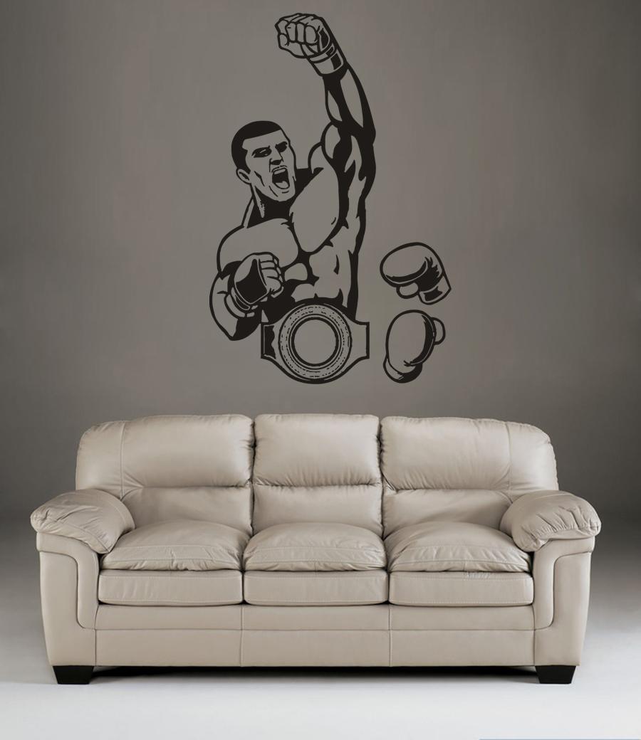 StickersForLife's tweet image. amazon.com/gp/product/B00… ik1388 Wall Decal Sticker kickboxing boxing ring Gloves Tournament living gym