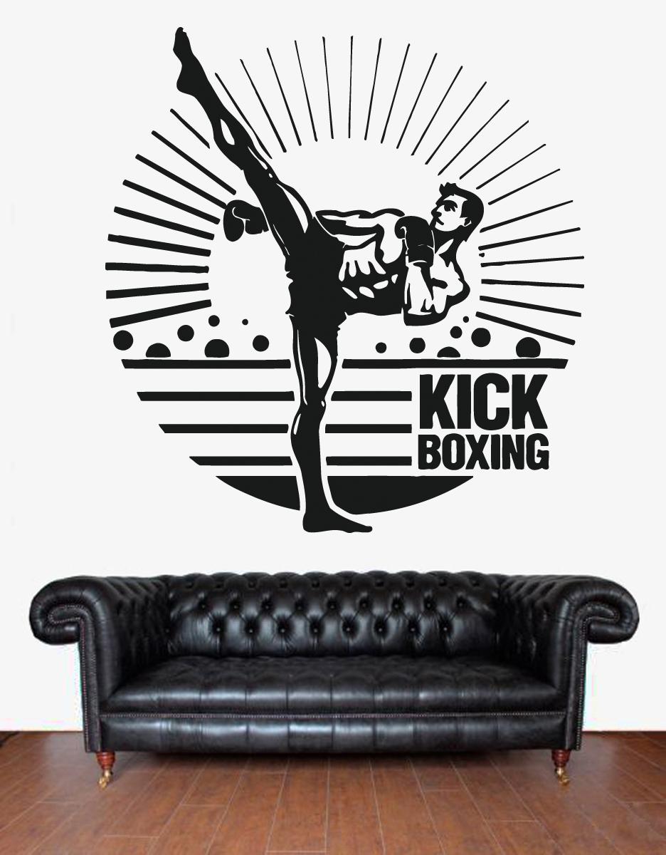 StickersForLife's tweet image. amazon.com/gp/product/B00… ik1394 Wall Decal Sticker kick boxing boxing ring Gloves Tournament gym