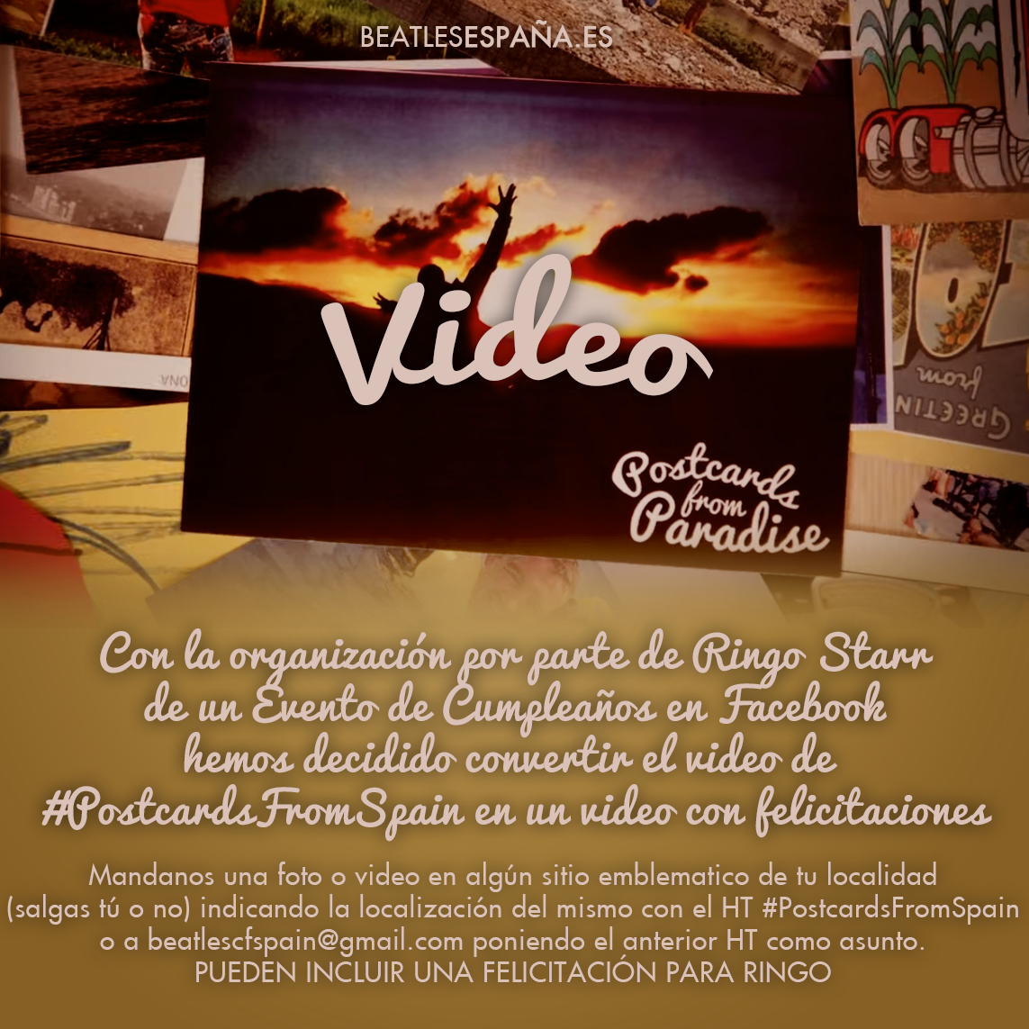 BeatlesSpain's tweet photo. #PostcardsFromSpain ¡Recuerda participar en nuestra iniciativa! Tenéis hasta el día 4 de Julio. LEE LA FOTO http://t.co/5IRGCIgAHV