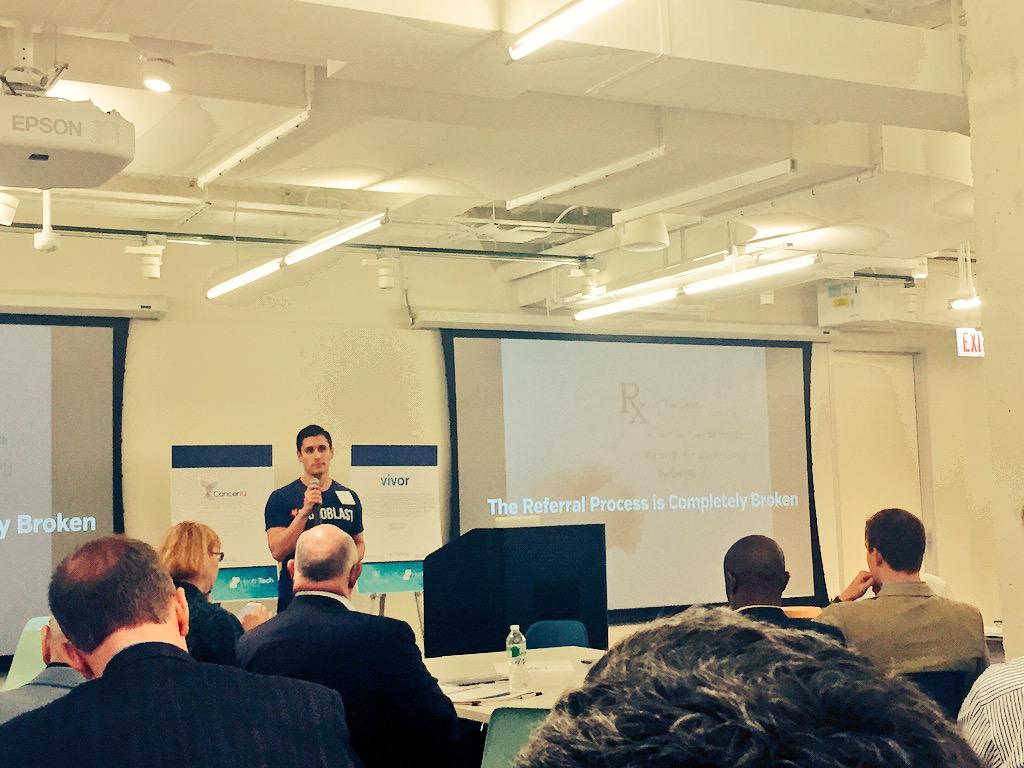 Drinker_Health's tweet photo. Listening to @ScottVold tell us how @MyFibroblast is changing the landscape patient referrals! #HTRising http://t.co/uc6jzihd3K