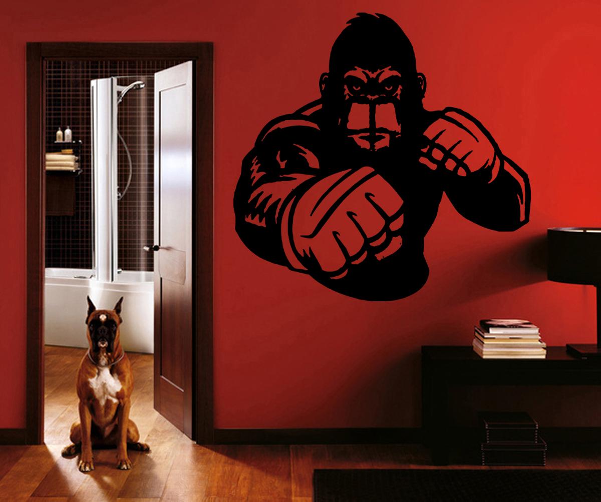 StickersForLife's tweet image. amazon.com/gp/product/B00… ik1397 Wall Decal Sticker kick boxing boxing ring Gloves Tournament gym