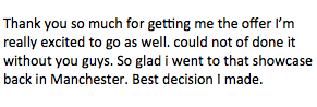 SRUSA_Official's tweet photo. Kind words from mens soccer client @Y_Seany. That’s what it’s all about. http://t.co/Li21VCi7WN
