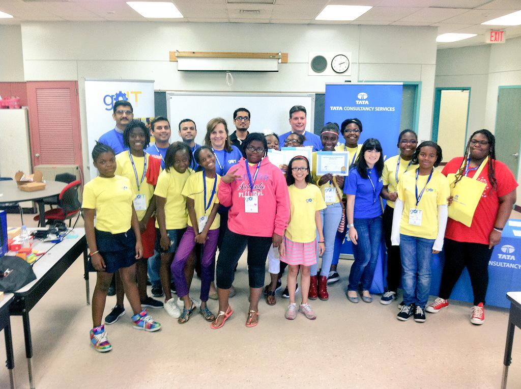 tcs_na's tweet photo. Presenting the first, second and third prize winners of #goIT for Girls at @lauderhill612. Congratulations to all! http://t.co/zoWfmZxgfU
