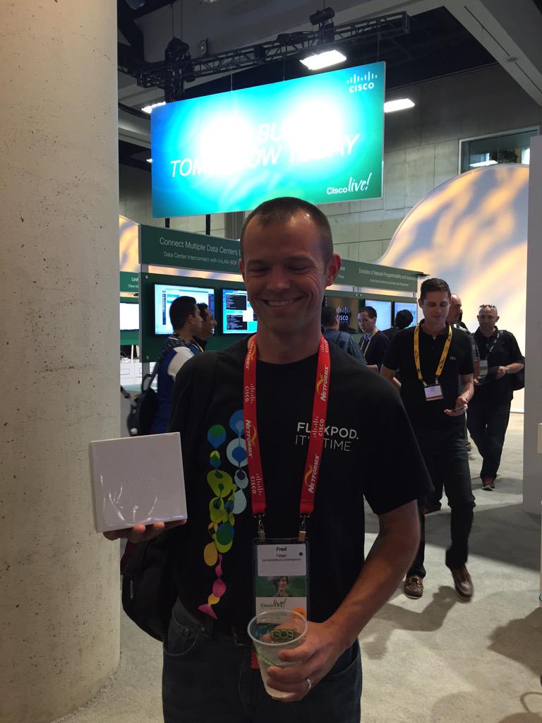 SamAndres211's tweet photo. Congrats to our customer @ffelger for winning our #AppleWatch at @CiscoLive #NetAppCLUS http://t.co/lTFr2wlM8K