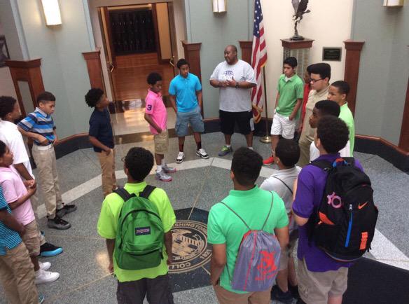 MVACoachTurner's tweet photo. Blessed to have the opportunity today to give a campus tour to the @WashJesAcademy 8th grade class! http://t.co/6qdx7sTnXf
