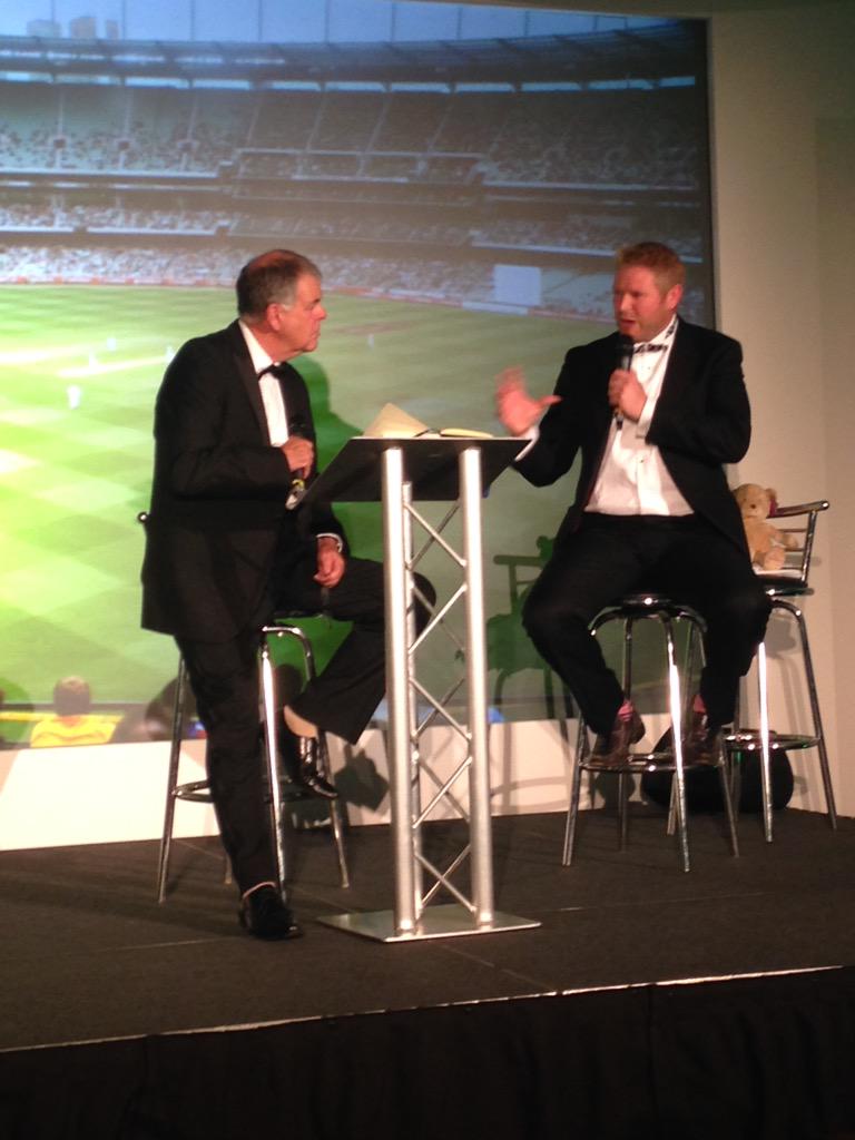 smithpship's tweet photo. Listening to Geoff Miller interviewing #Hoggo @ChampionsUKplc @ChampSpeakers http://t.co/emgvfdYi8H