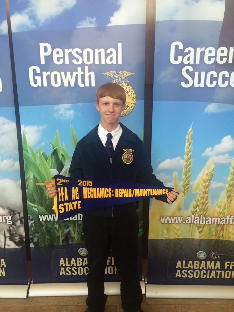 tanner_ffa's tweet photo. Leslie Pitts placed 2nd in the State Ag Mech Proficiency. #alffa15 #TannerFFA @LCSforKids @TannerHighAL http://t.co/LPuWHB8pFP