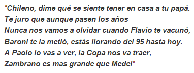 RutaMundialOK's tweet photo. Mirá la canción que le dedicará #PER a #CHI en la #CopaAmérica. "Dime qué se siente..." http://t.co/QIyznpISNP