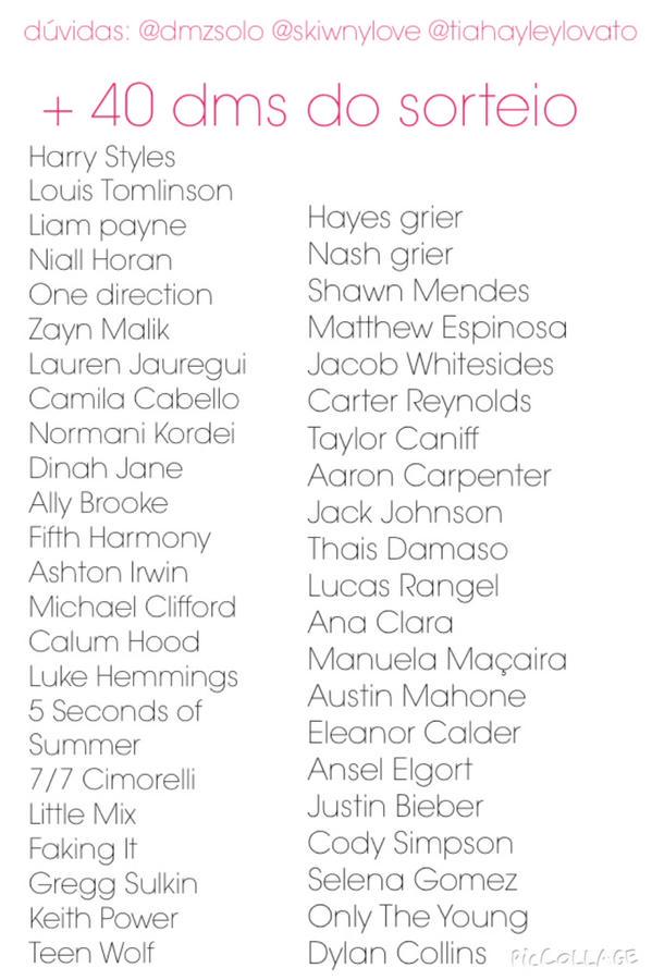 btwlarries's tweet photo. "eu sigo o @dmzsolo e quero ganhar as +40 dms que eles estão sorteando" http://t.co/AB4mOxoOl0