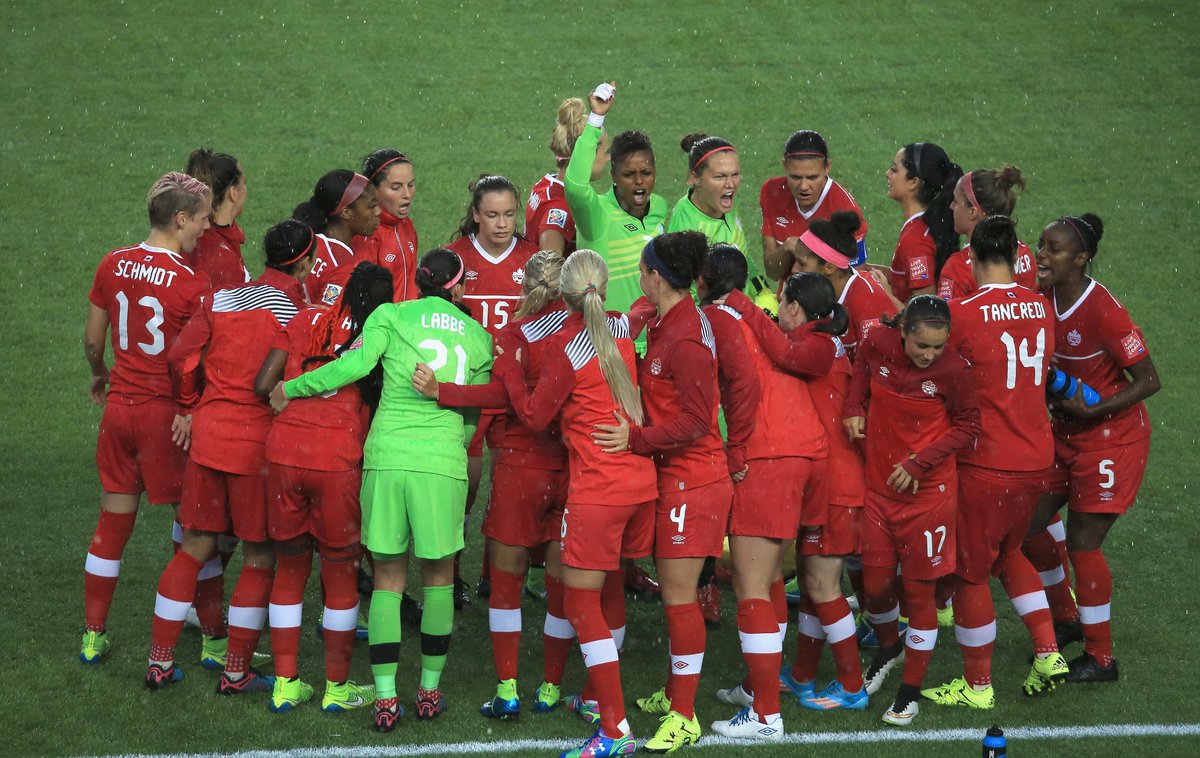 FIFAWWC's tweet photo. This is how we feel now the game has re-started. Sun has got it's hat on in Edmonton. 0-0. 7mins gone. #CAN #NZL http://t.co/bMFxnnY7Tm