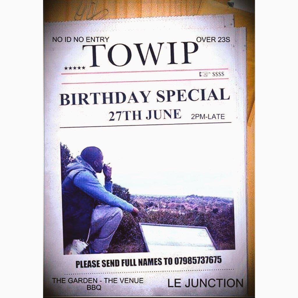 PerchMc's tweet photo. Catch me down at the big one #TOWIP birthday special for the big man sir @1martinbriggs 27th June #lejunction #power http://t.co/iVVI5op9d9