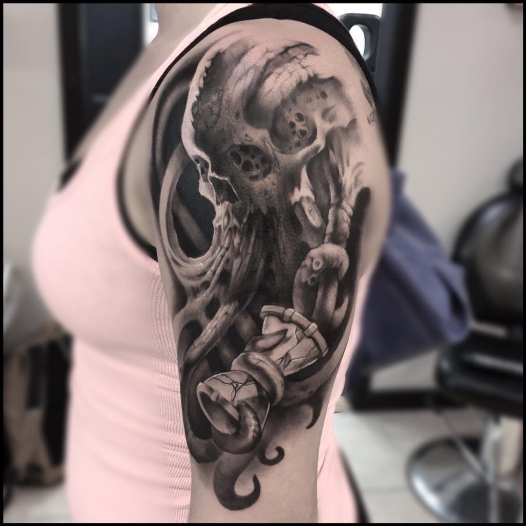 Death tarot card with Death from Discworld  my biggest piece yet By  amyloutattoo oracletattooshop  rTattooDesigns