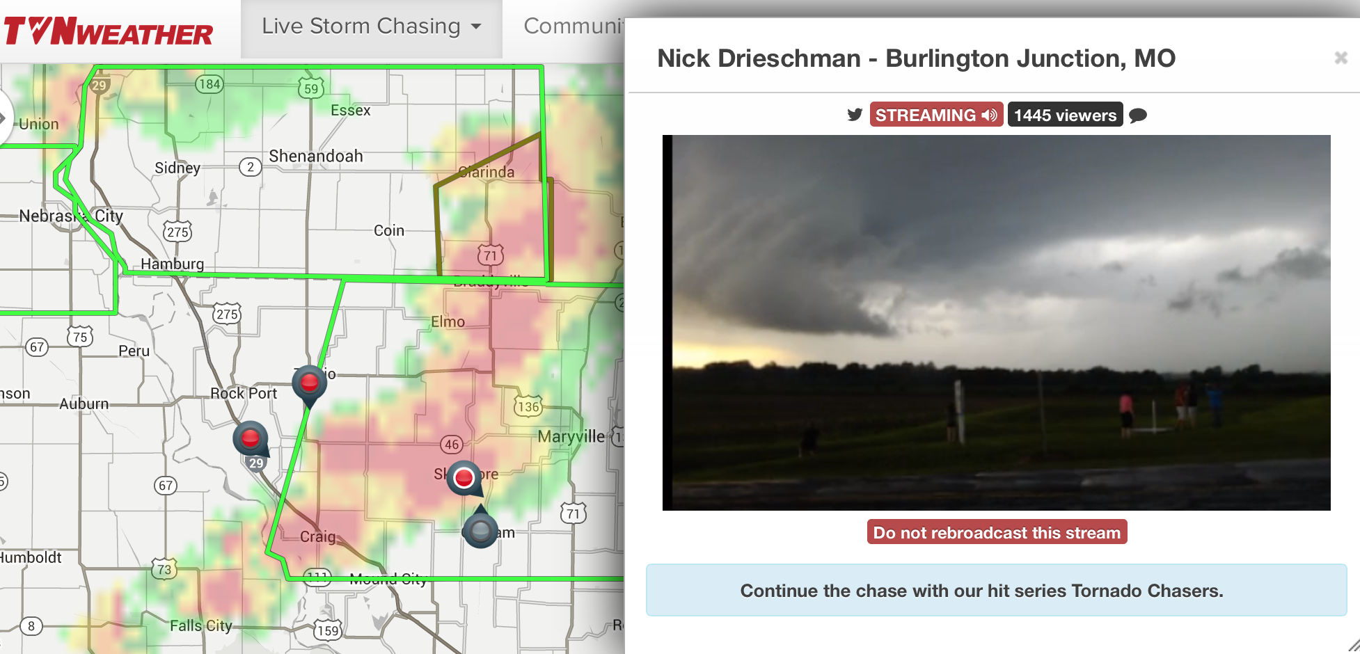 Reed Timmer on Twitter "Storm near Skidmore, MO now looking a bit