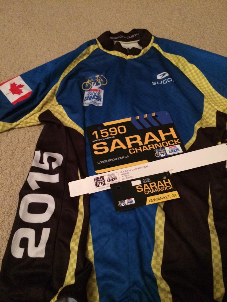 scharn0ck's tweet photo. Gettin ready for #RTCC2015 2 days. 200 km. 1 goal: to conquer cancer in our lifetime 💙💛🚴🏽🌻 http://t.co/7XiAKlwpgj