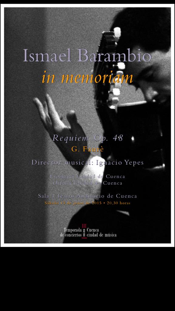 AuditorioCuenca's tweet photo. 13Jun 20:30 h concierto en memoria de Ismael M.Barambio en el TAC. Entrada libre hasta completar aforo @aytocuenca http://t.co/kwDKVaTnhL