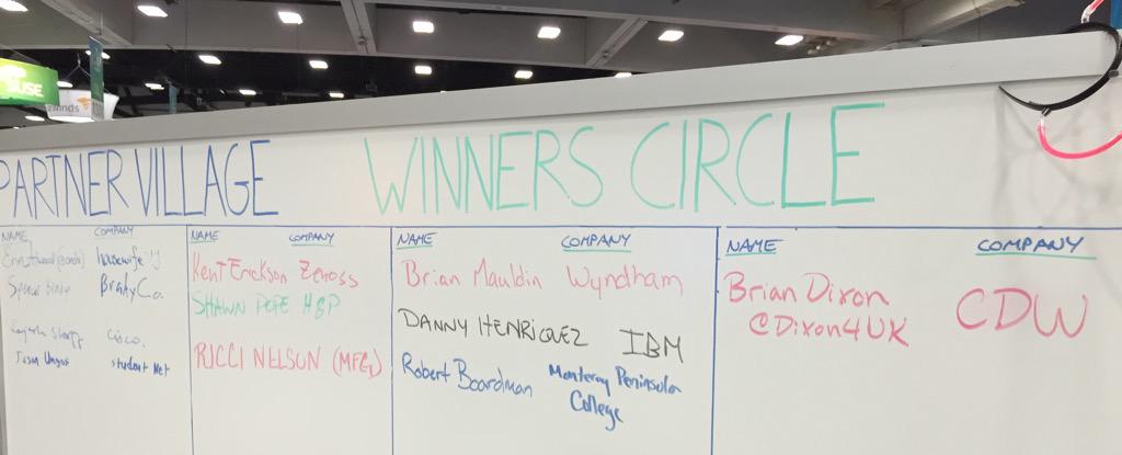 Dixon4UK's tweet photo. Cisco Partner Village Brag Board - Winner! The Dub represented. #CLUS #cdwtechtour #cdwcollab http://t.co/GltJvkIftD