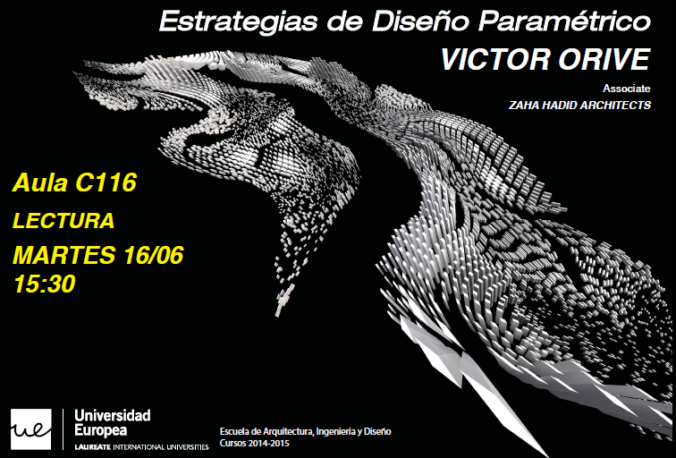 oliebana's tweet photo. Estrategias de Diseño #paramétrico @victororive de @ZHA_News en @ArquitecturaUE Martes 16Junio 15:30 Abierto! http://t.co/qCumEJYwS8