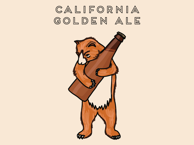 California Golden Ale by <a href="/rachaelemelia/">Rachael Morokoff</a> on <a href="/dribbble/">Dribbble</a> drbl.in/oXAo